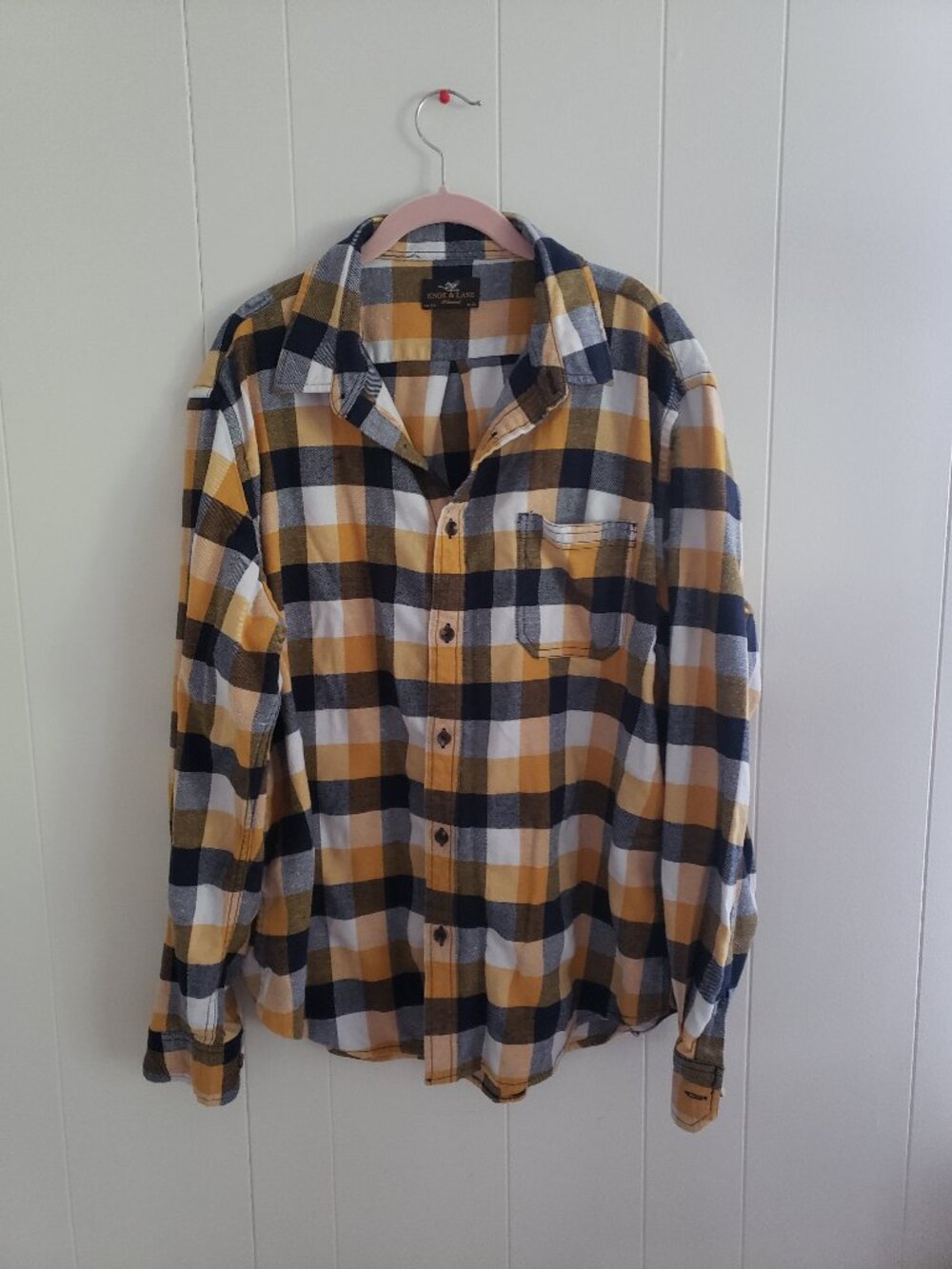 Knox And Lane Men's Gingham Button Up Shirt Size XL